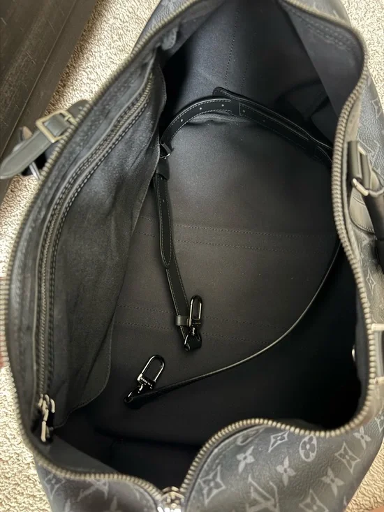 Louis Vuitton Monogram Eclipse Canvas Black & Gray Keepall 45 - Picture 5 of 5